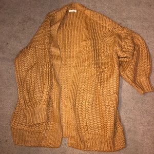 Mustard Knitted Cardigan